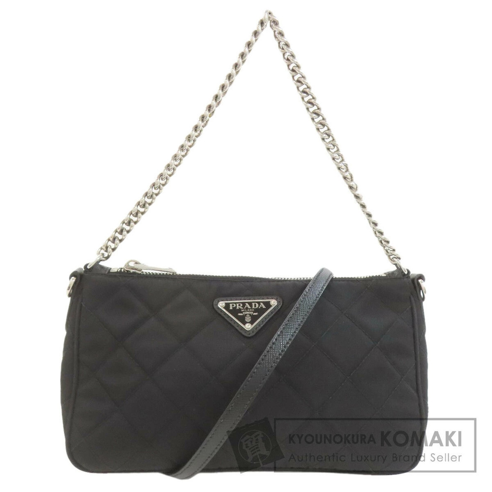 Prada logo quilted shoulder bag